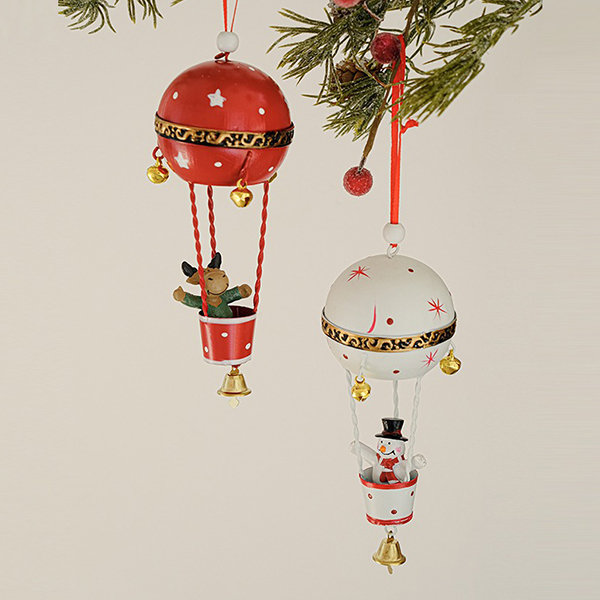 Unique hot air balloon Santa Claus home decoration pendant