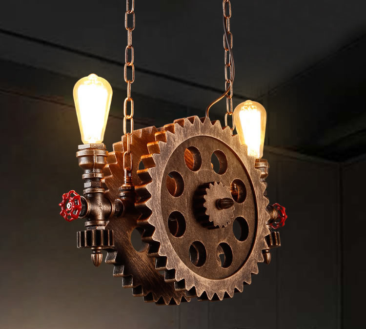 Vintage Mechanical Gear Shop Decorative Pendant Light